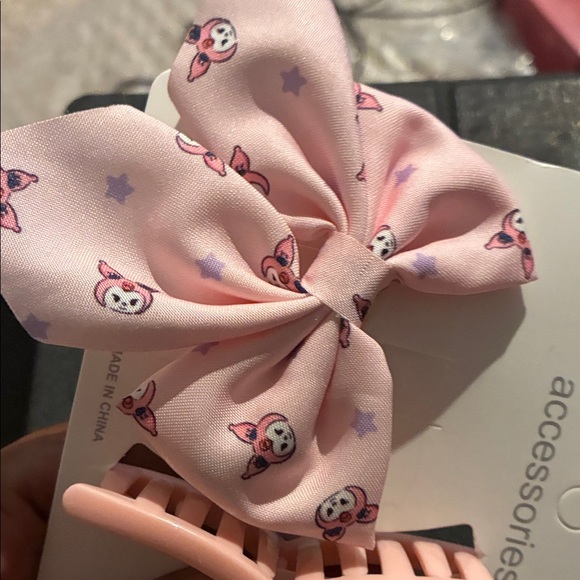 Charming Pink Hair Bow and Clip Set for Kids - Picture 2 of 4